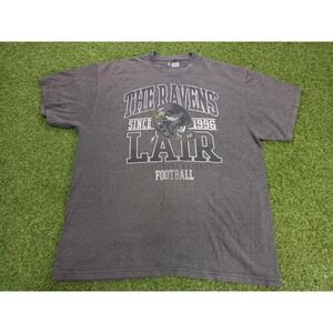 NFL Baltimore Ravens Lair Football T-Shirt Men XL Gray Cotton Graphic Athleisure